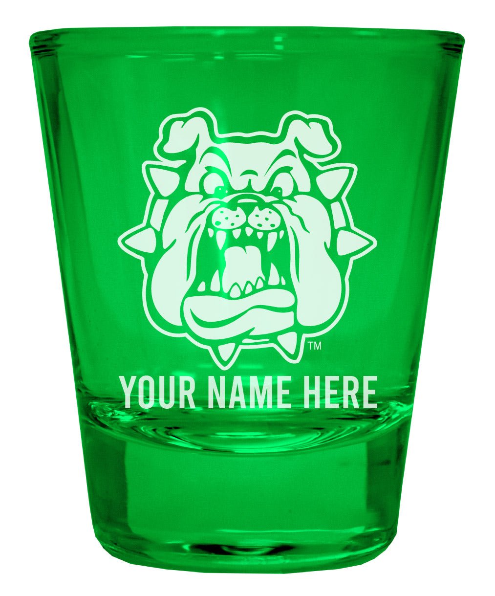 Fresno State Bulldogs Customizable Engraved Full Color 2oz Shot Glass Officially Licensed Collegiate Product Image 1