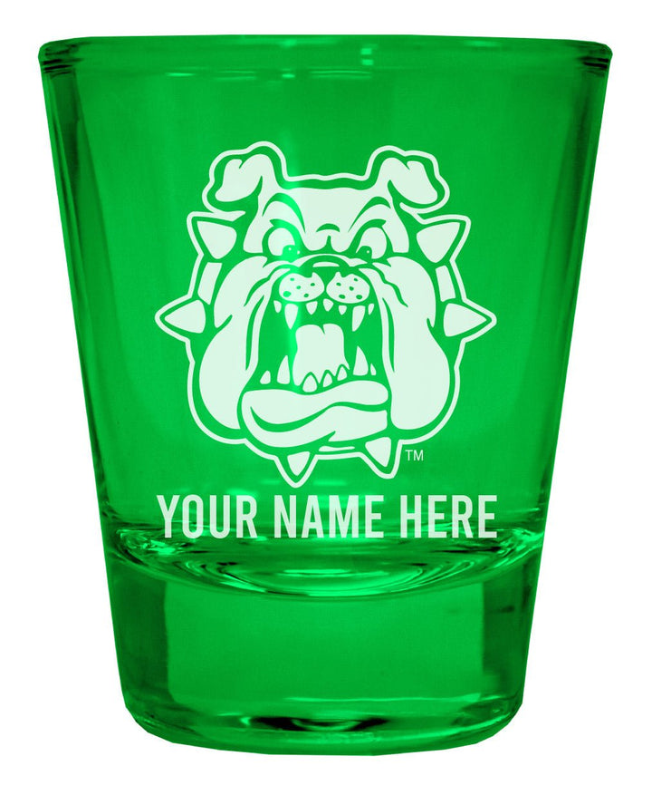 Fresno State Bulldogs Customizable Engraved Full Color 2oz Shot Glass Officially Licensed Collegiate Product Image 1