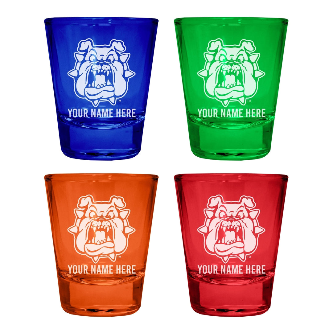 Fresno State Bulldogs Customizable Engraved Full Color 2oz Shot Glass Officially Licensed Collegiate Product Image 4