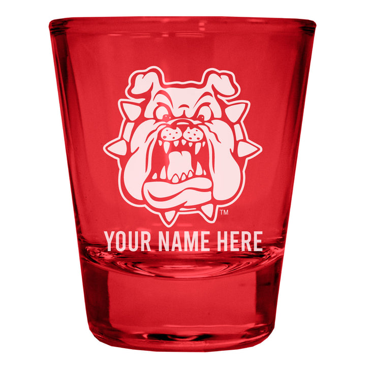 Fresno State Bulldogs Customizable Engraved Full Color 2oz Shot Glass Officially Licensed Collegiate Product Image 4