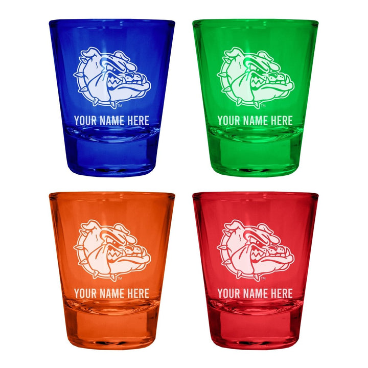 Gonzaga Bulldogs Customizable Engraved Full Color 2oz Shot Glass Officially Licensed Collegiate Product Image 1