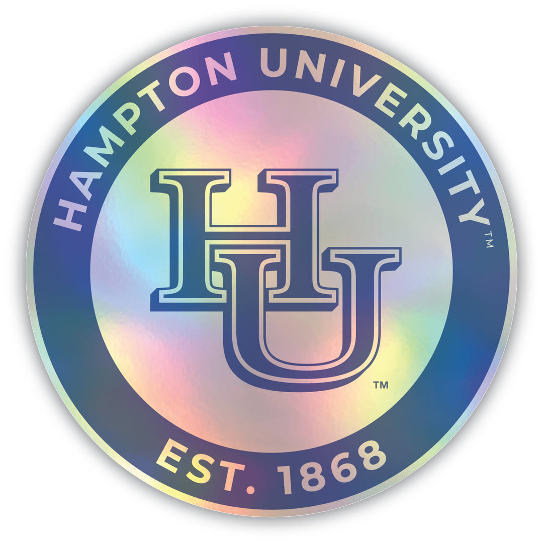 Hampton University Holographic Vinyl Decal Sticker Officially Licensed Collegiate Product Image 1