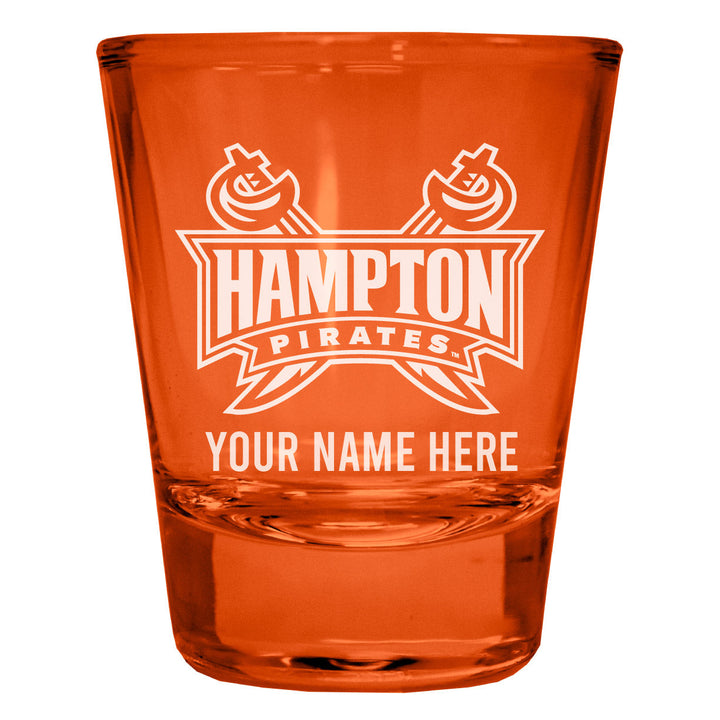 Hampton University Customizable Engraved Full Color 2oz Shot Glass Officially Licensed Collegiate Product Image 3