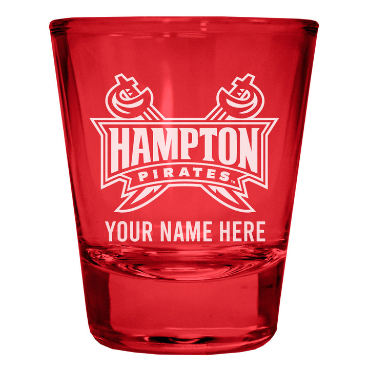 Hampton University Customizable Engraved Full Color 2oz Shot Glass Officially Licensed Collegiate Product Image 4