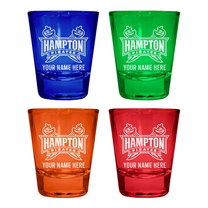 Hampton University Customizable Engraved Full Color 2oz Shot Glass Officially Licensed Collegiate Product Image 4