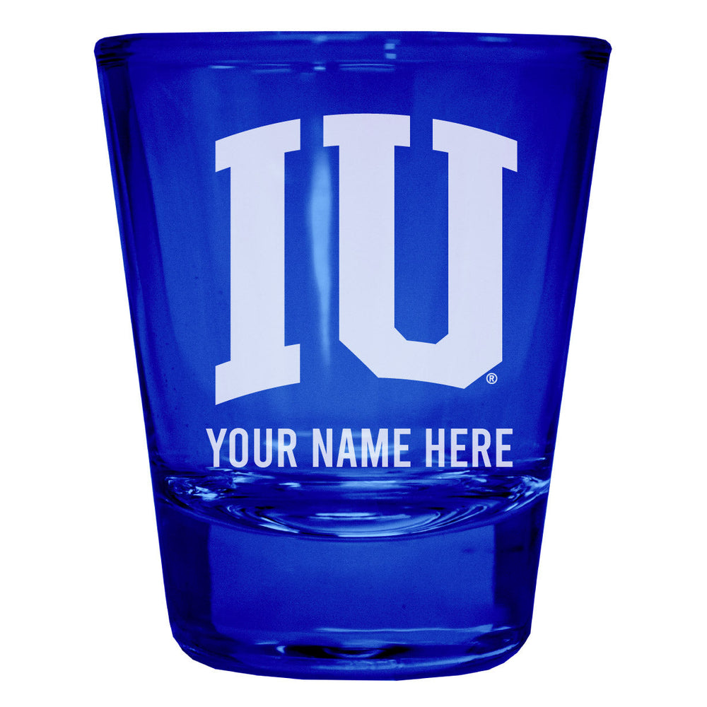 Indiana Hoosiers Customizable Engraved Full Color 2oz Shot Glass Officially Licensed Collegiate Product Image 2