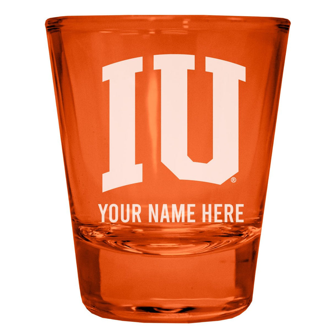 Indiana Hoosiers Customizable Engraved Full Color 2oz Shot Glass Officially Licensed Collegiate Product Image 3