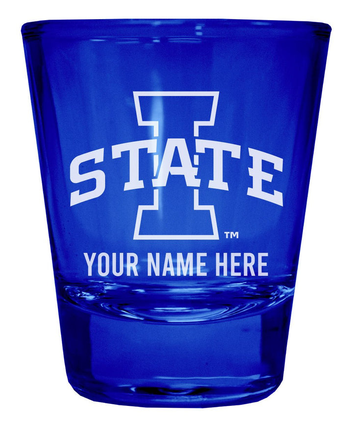 Iowa State Cyclones Customizable Engraved Full Color 2oz Shot Glass Officially Licensed Collegiate Product Image 1