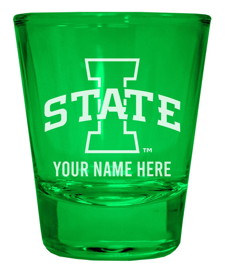 Iowa State Cyclones Customizable Engraved Full Color 2oz Shot Glass Officially Licensed Collegiate Product Image 1