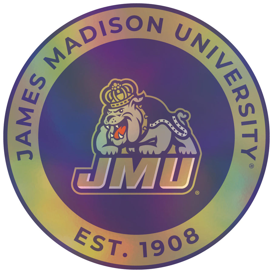 James Madison Dukes Holographic Vinyl Decal Sticker Officially Licensed Collegiate Product Image 1