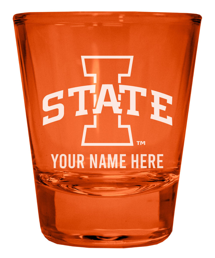 Iowa State Cyclones Customizable Engraved Full Color 2oz Shot Glass Officially Licensed Collegiate Product Image 3