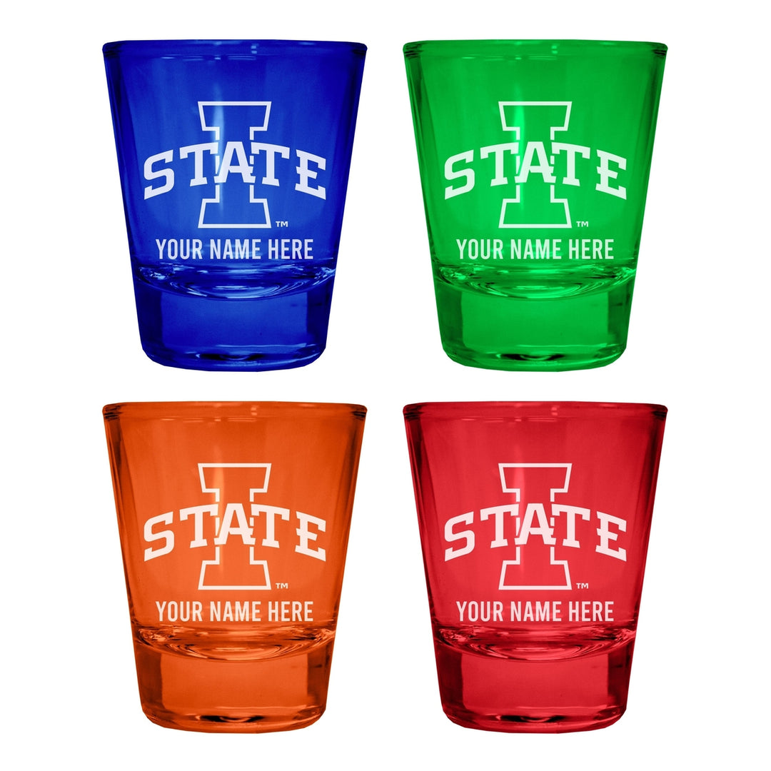 Iowa State Cyclones Customizable Engraved Full Color 2oz Shot Glass Officially Licensed Collegiate Product Image 4