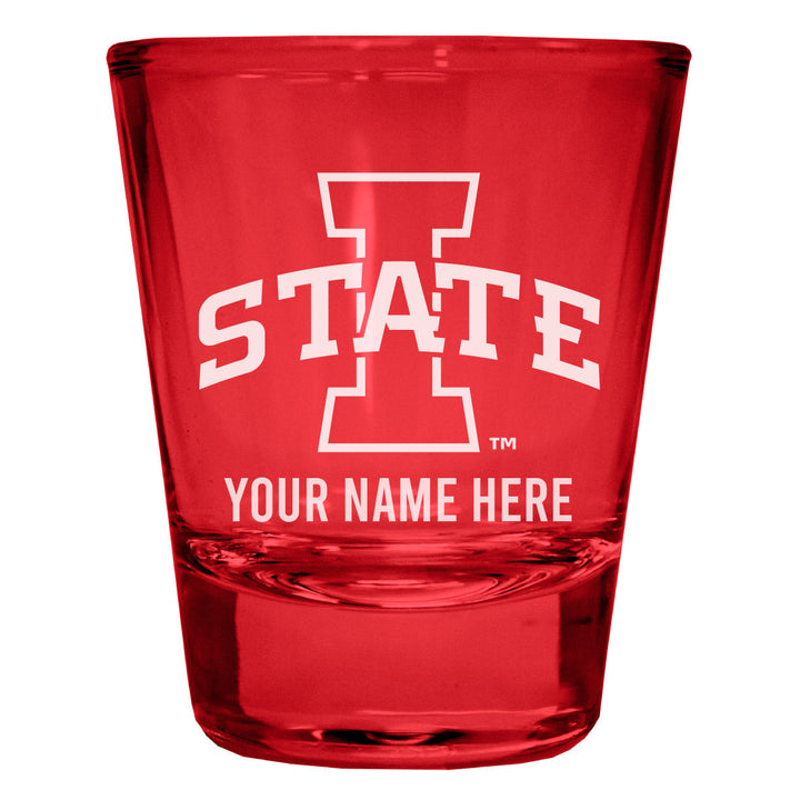 Iowa State Cyclones Customizable Engraved Full Color 2oz Shot Glass Officially Licensed Collegiate Product Image 4