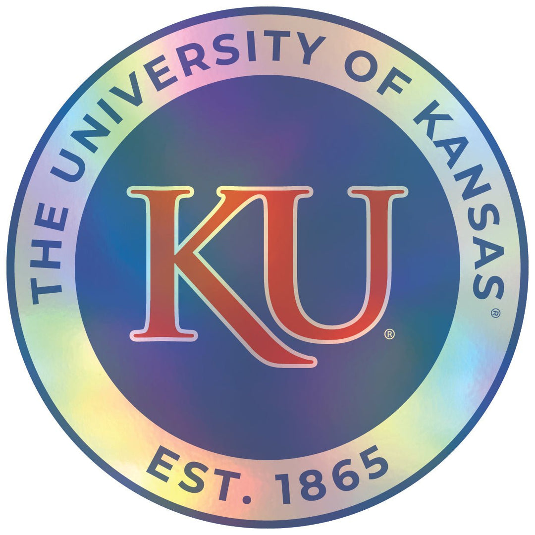 Kansas Jayhawks Holographic Vinyl Decal Sticker Officially Licensed Collegiate Product Image 1