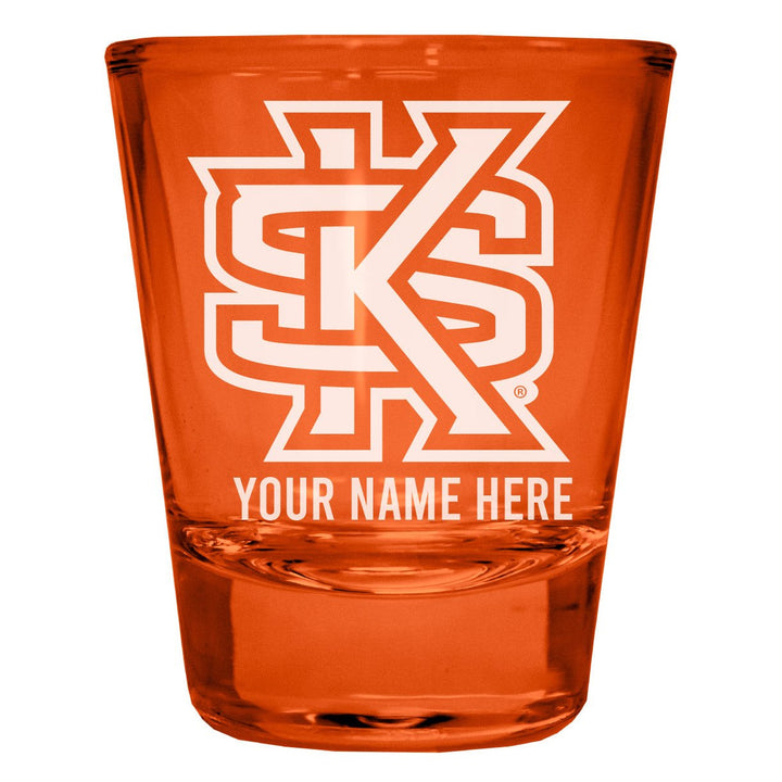 Kennesaw State University Customizable Engraved Full Color 2oz Shot Glass Officially Licensed Collegiate Product Image 2