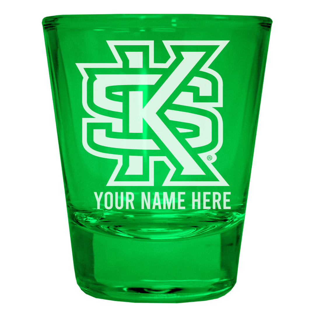 Kennesaw State University Customizable Engraved Full Color 2oz Shot Glass Officially Licensed Collegiate Product Image 3