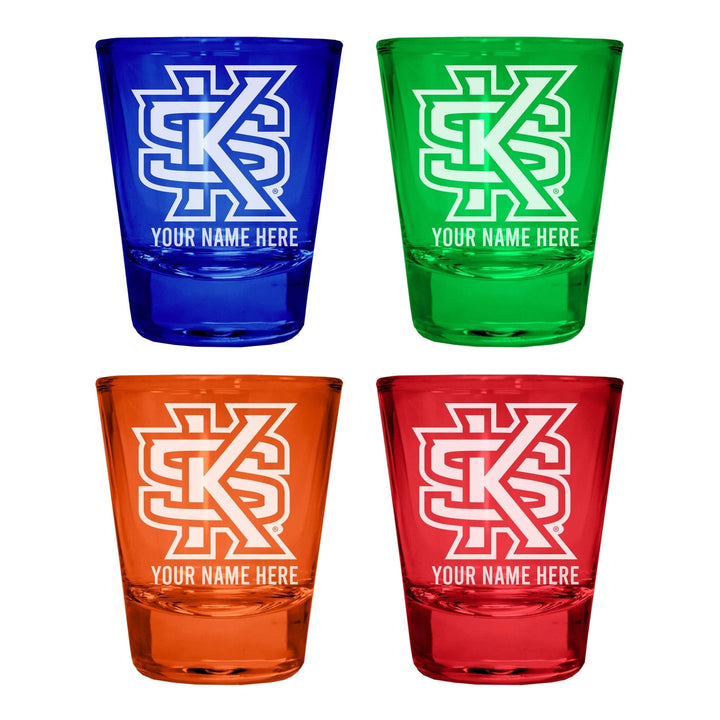 Kennesaw State University Customizable Engraved Full Color 2oz Shot Glass Officially Licensed Collegiate Product Image 4