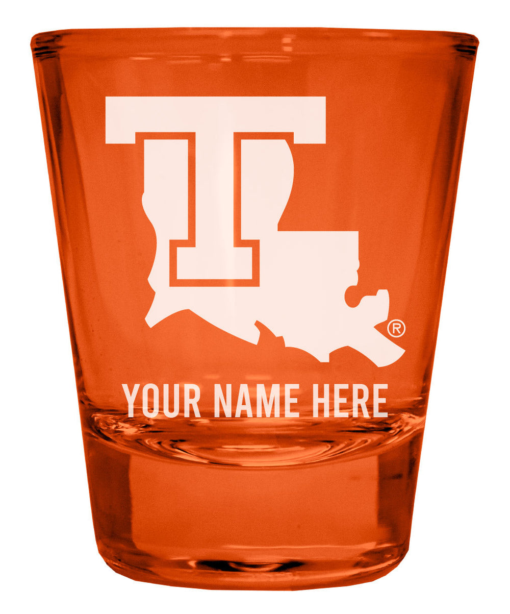 Louisiana Tech Bulldogs Customizable Engraved Full Color 2oz Shot Glass Officially Licensed Collegiate Product Image 2