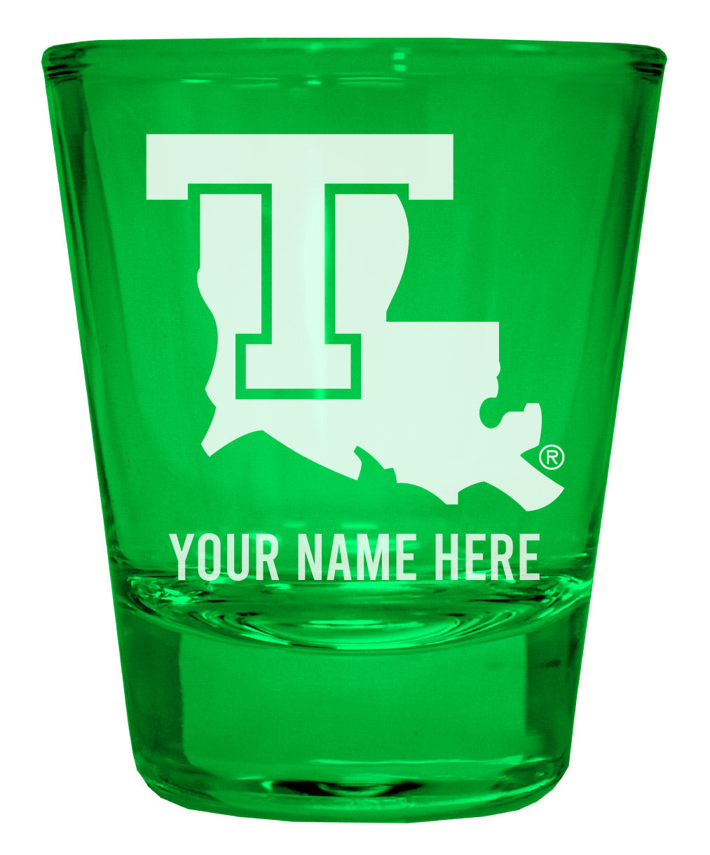 Louisiana Tech Bulldogs Customizable Engraved Full Color 2oz Shot Glass Officially Licensed Collegiate Product Image 4