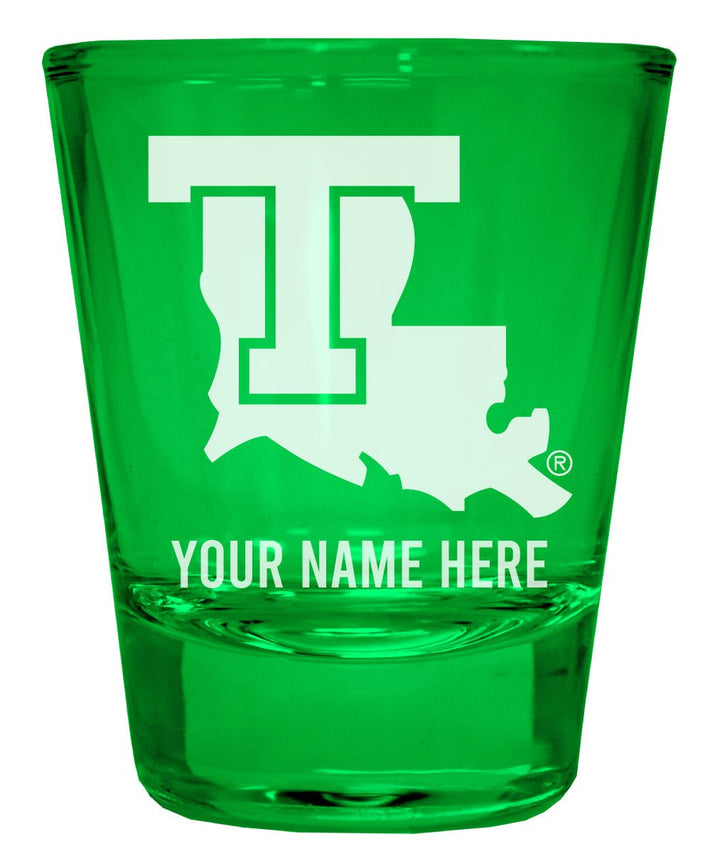 Louisiana Tech Bulldogs Customizable Engraved Full Color 2oz Shot Glass Officially Licensed Collegiate Product Image 1