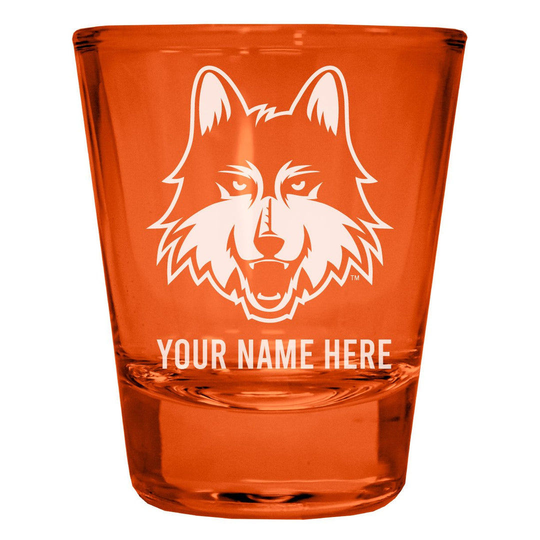 Loyola University Ramblers Customizable Engraved Full Color 2oz Shot Glass Officially Licensed Collegiate Product Image 1