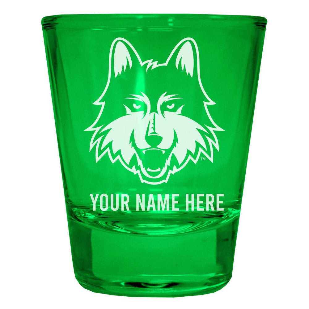 Loyola University Ramblers Customizable Engraved Full Color 2oz Shot Glass Officially Licensed Collegiate Product Image 2