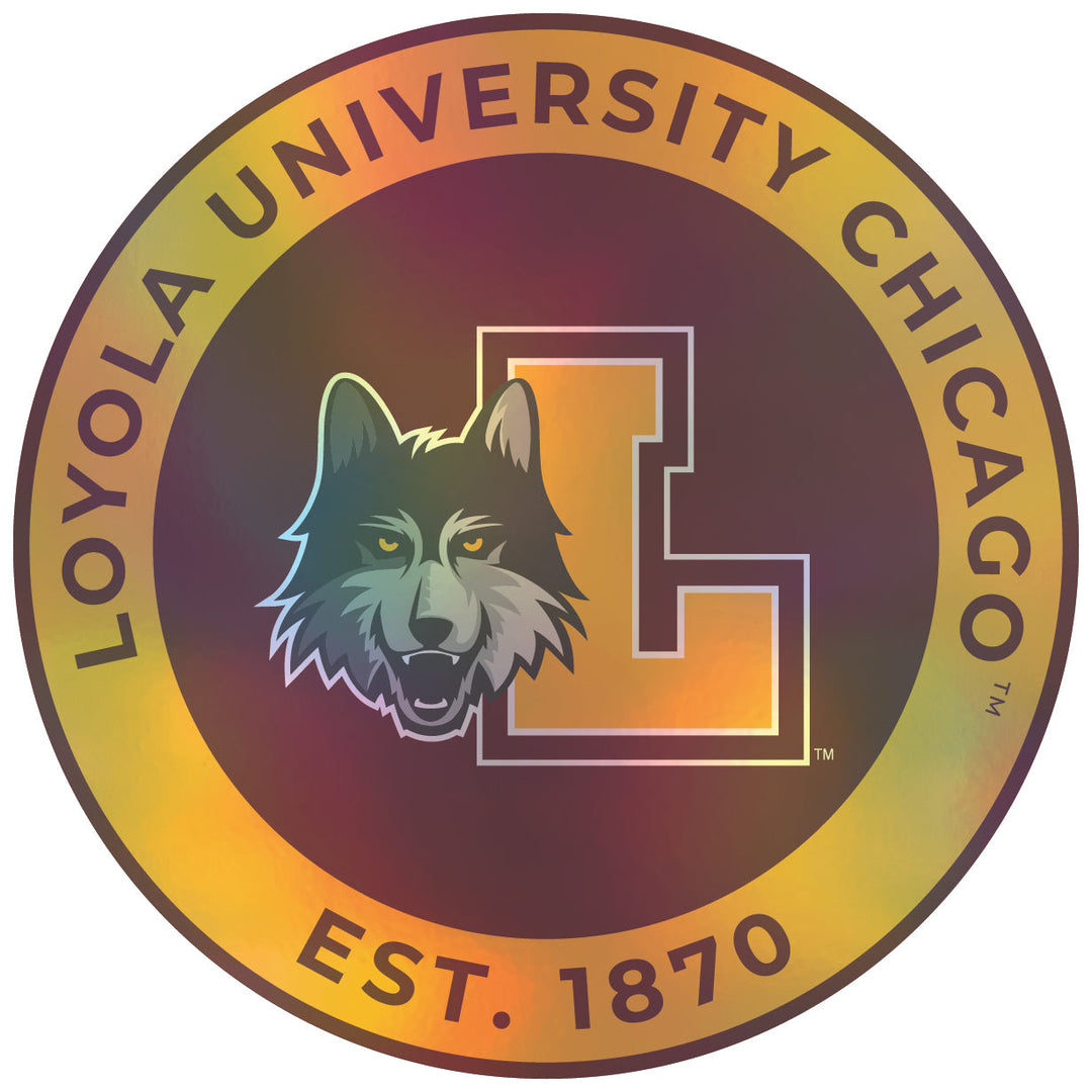 Loyola University Ramblers Holographic Vinyl Decal Sticker Officially Licensed Collegiate Product Image 1