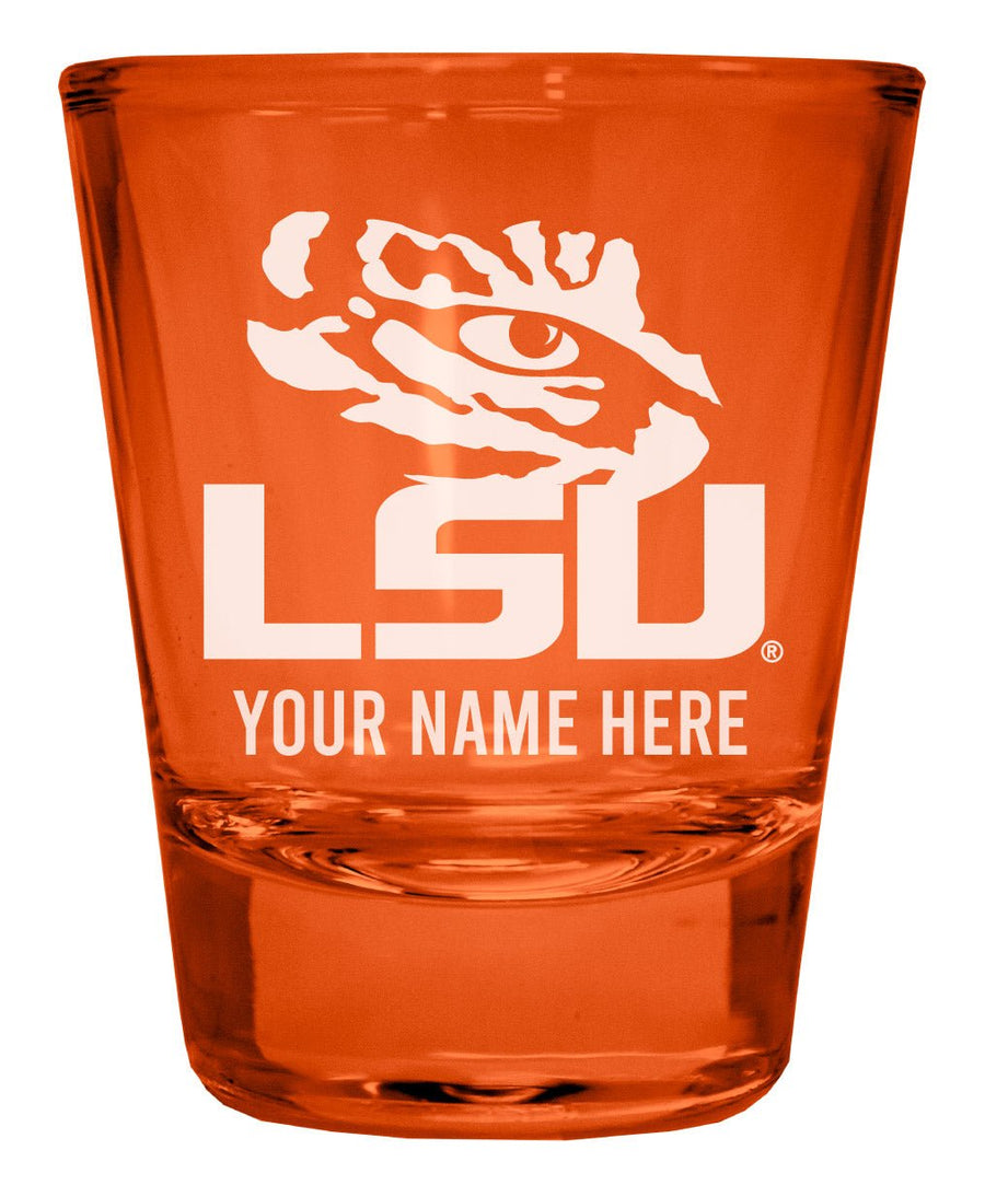 LSU Tigers Customizable Engraved Full Color 2oz Shot Glass Officially Licensed Collegiate Product Image 1