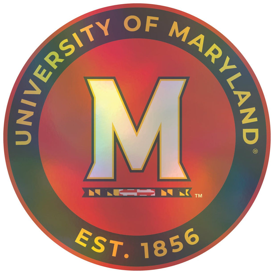 Maryland Terrapins Holographic Vinyl Decal Sticker Officially Licensed Collegiate Product Image 1