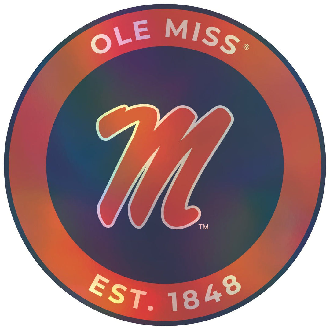 Mississippi Rebels "Ole Miss" Holographic Vinyl Decal Sticker Officially Licensed Collegiate Product Image 1