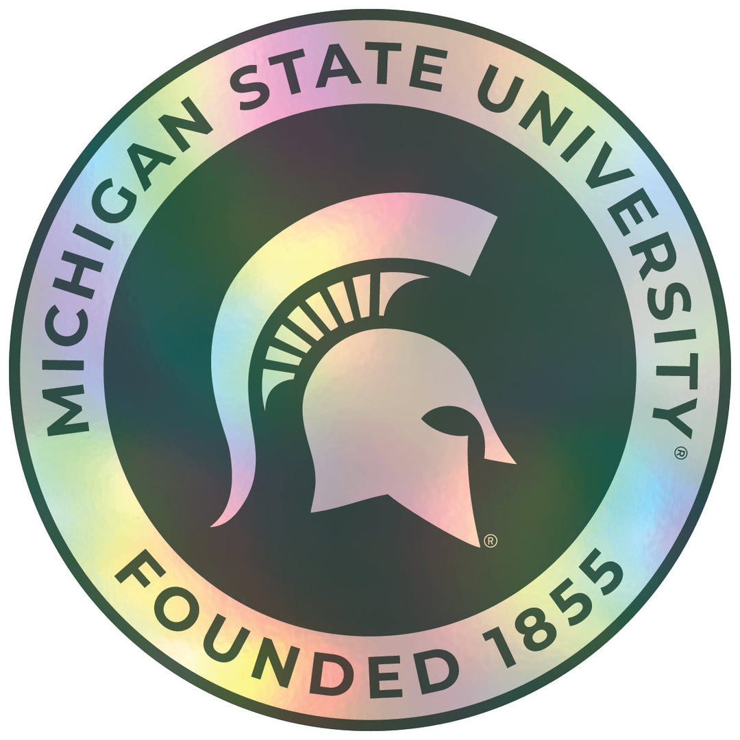 Michigan State Spartans Holographic Vinyl Decal Sticker Officially Licensed Collegiate Product Image 1