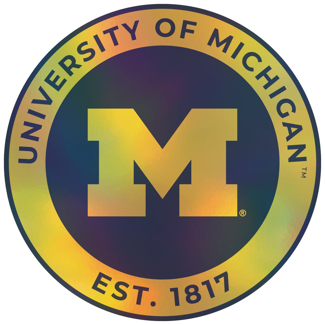 Michigan Wolverines Holographic Vinyl Decal Sticker Officially Licensed Collegiate Product Image 1