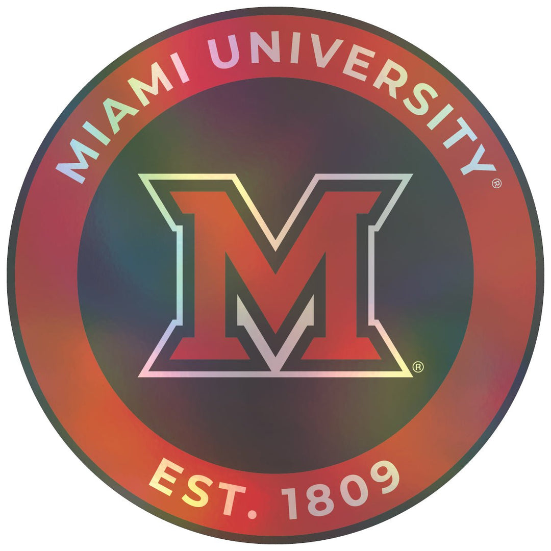 Miami University of Ohio Holographic Vinyl Decal Sticker Officially Licensed Collegiate Product Image 1