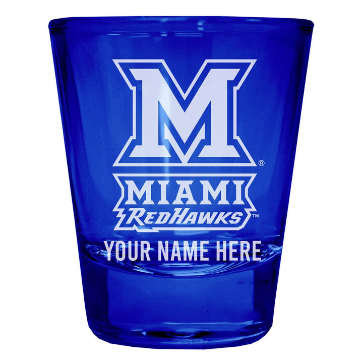 Miami University of Ohio Customizable Engraved Full Color 2oz Shot Glass Officially Licensed Collegiate Product Image 1