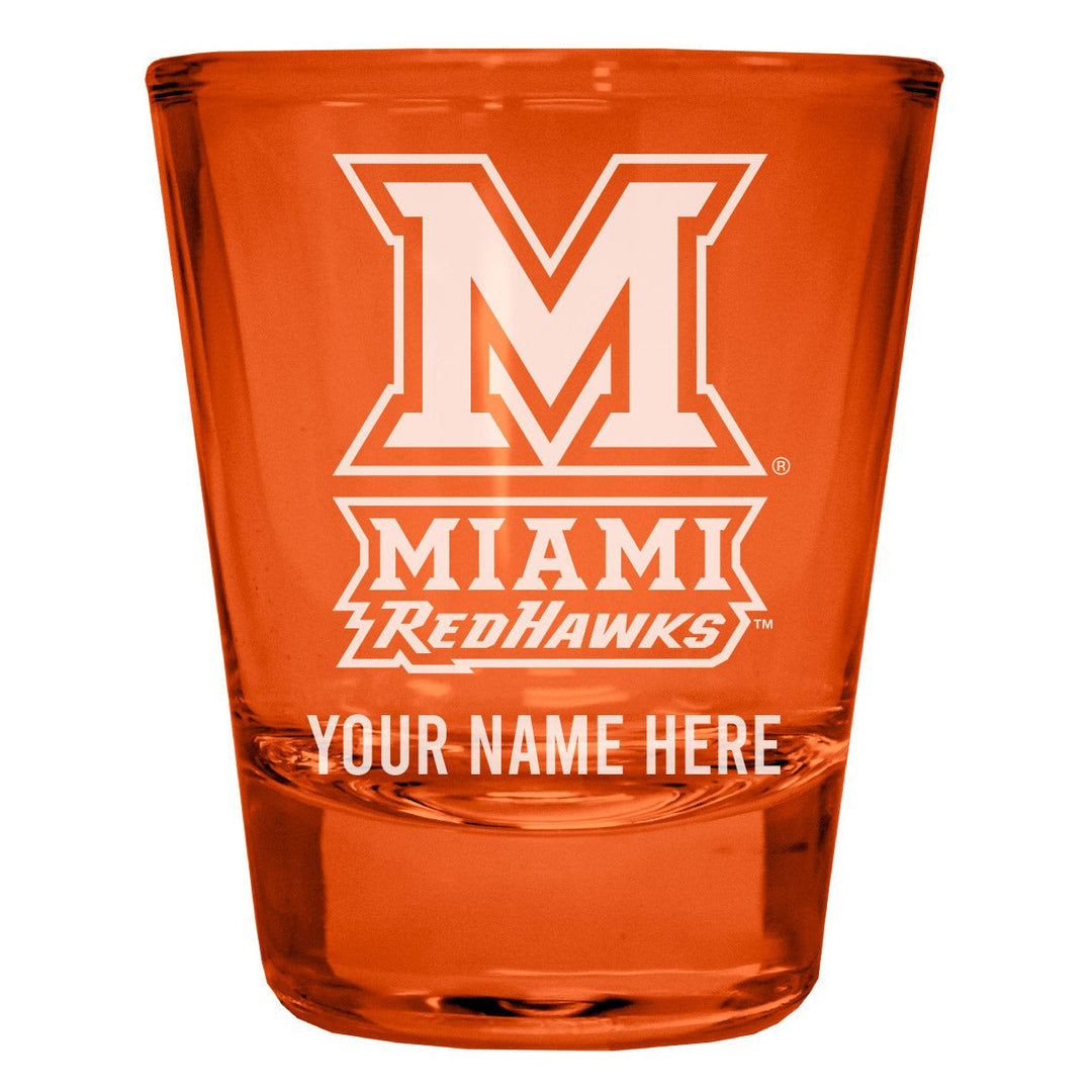 Miami University of Ohio Customizable Engraved Full Color 2oz Shot Glass Officially Licensed Collegiate Product Image 2