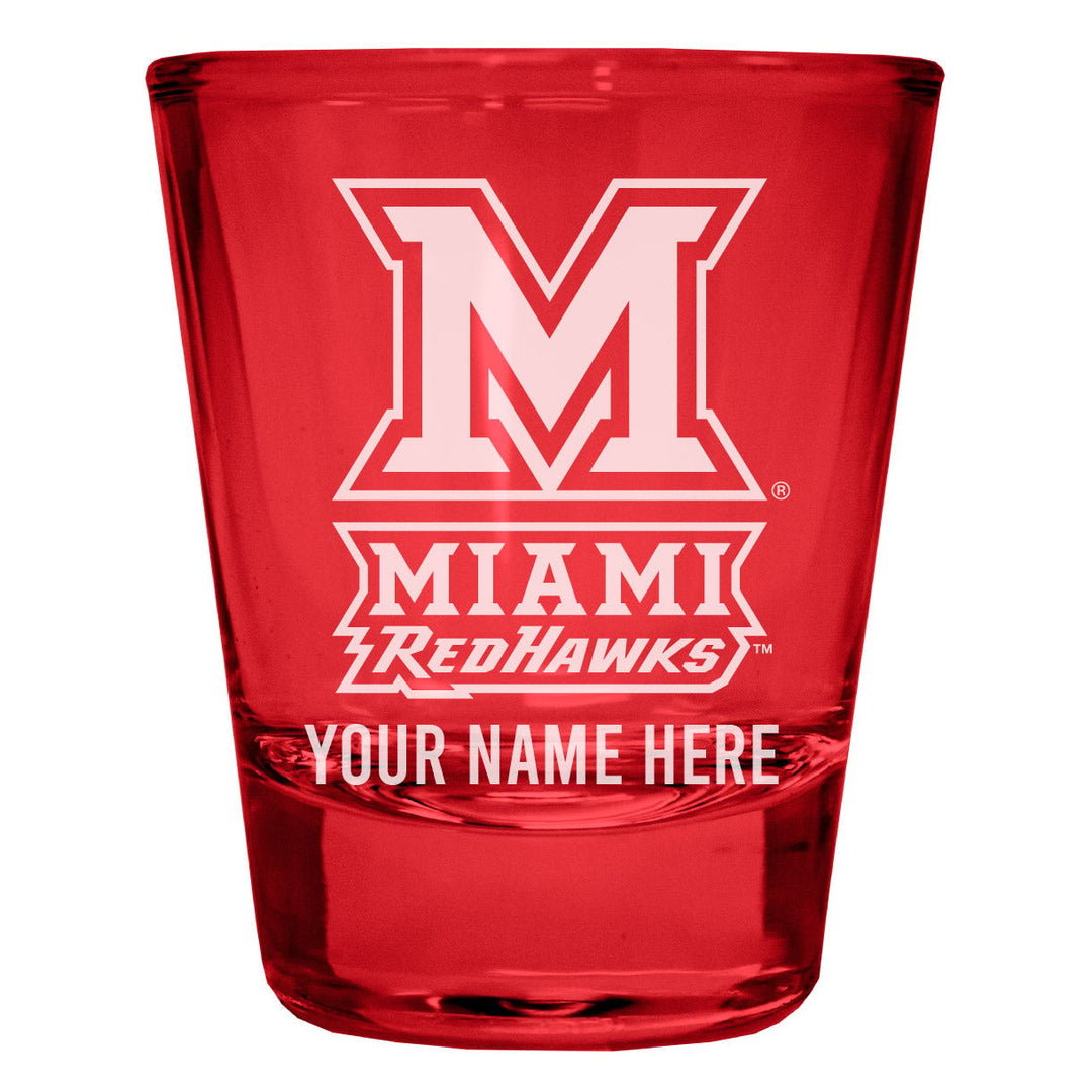 Miami University of Ohio Customizable Engraved Full Color 2oz Shot Glass Officially Licensed Collegiate Product Image 3