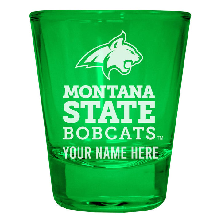 Montana State Bobcats Customizable Engraved Full Color 2oz Shot Glass Officially Licensed Collegiate Product Image 3