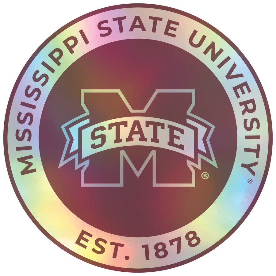 Mississippi State Bulldogs Holographic Vinyl Decal Sticker Officially Licensed Collegiate Product Image 1