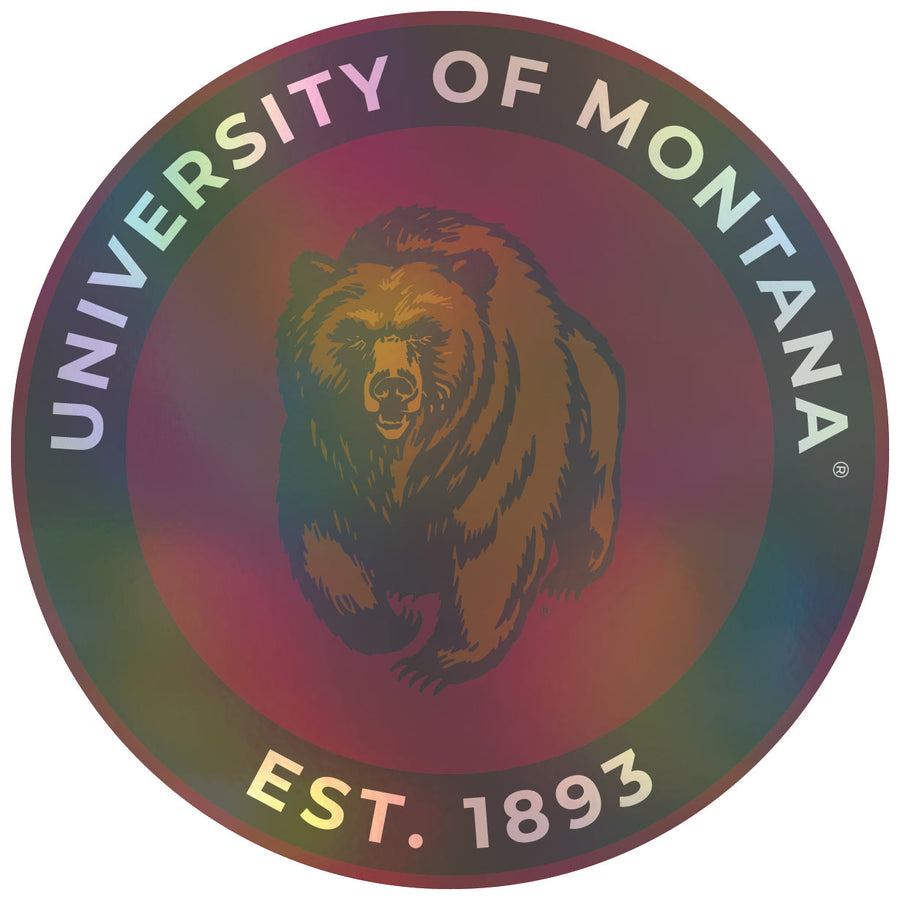 Montana University Holographic Vinyl Decal Sticker Officially Licensed Collegiate Product Image 1