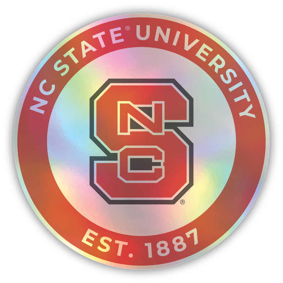 NC State Wolfpack Holographic Vinyl Decal Sticker Officially Licensed Collegiate Product Image 1