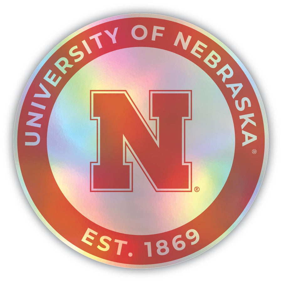 Nebraska Cornhuskers Holographic Vinyl Decal Sticker Officially Licensed Collegiate Product Image 1