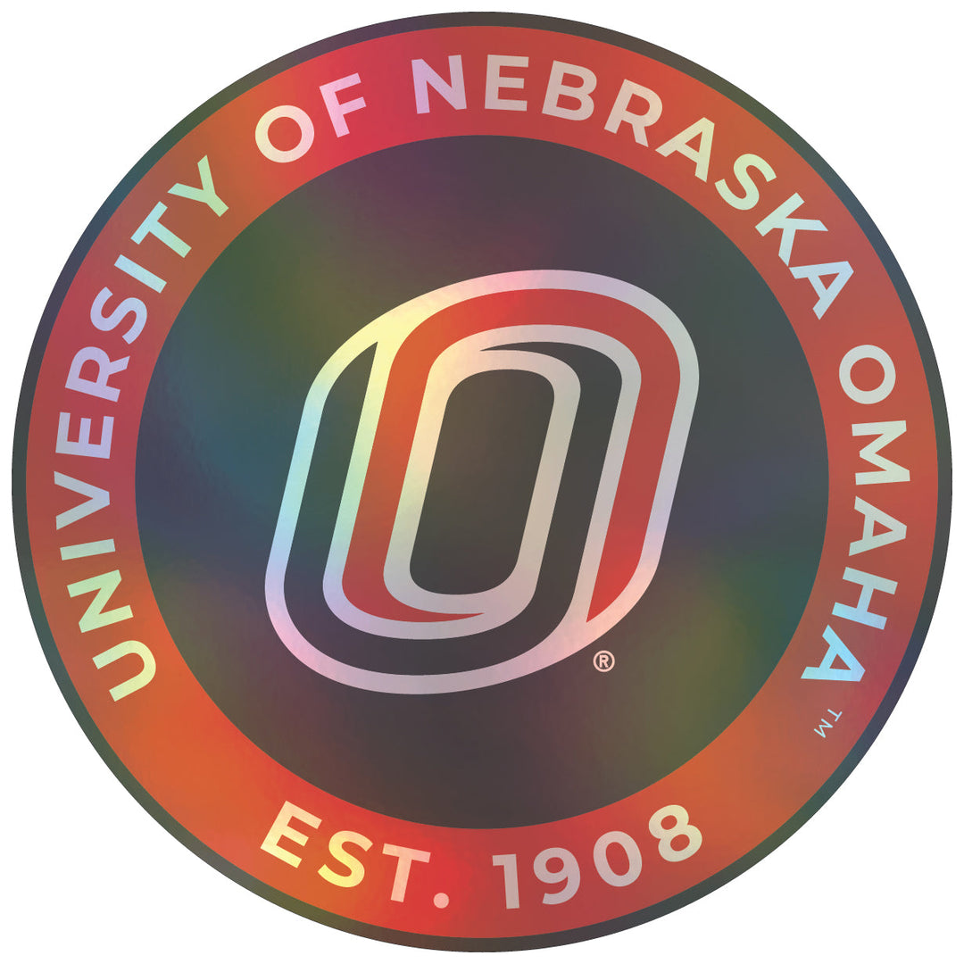 Nebraska at Omaha Holographic Vinyl Decal Sticker Officially Licensed Collegiate Product Image 1