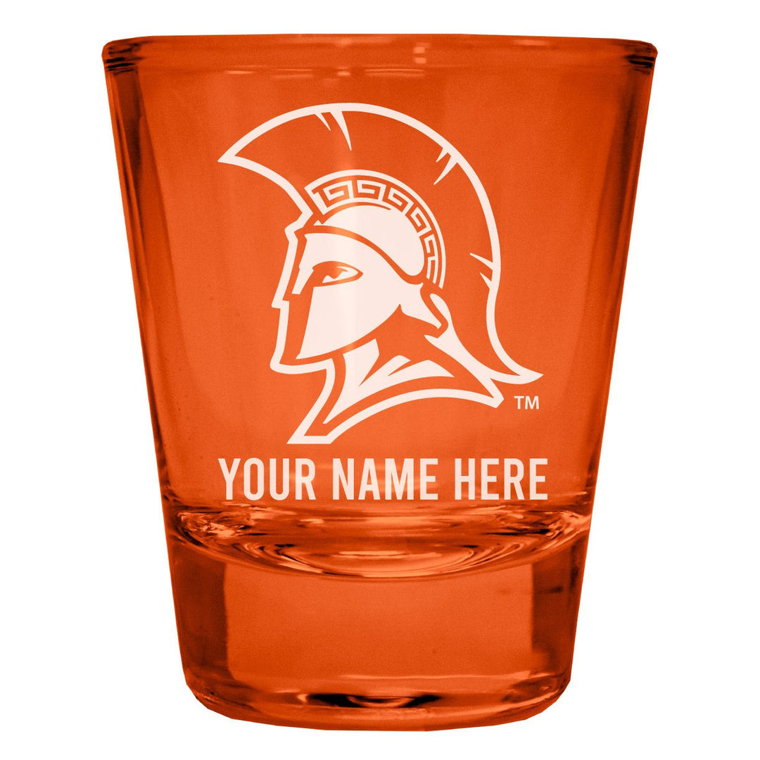 North Carolina Greensboro Spartans Customizable Engraved Full Color 2oz Shot Glass Officially Licensed Collegiate Image 2