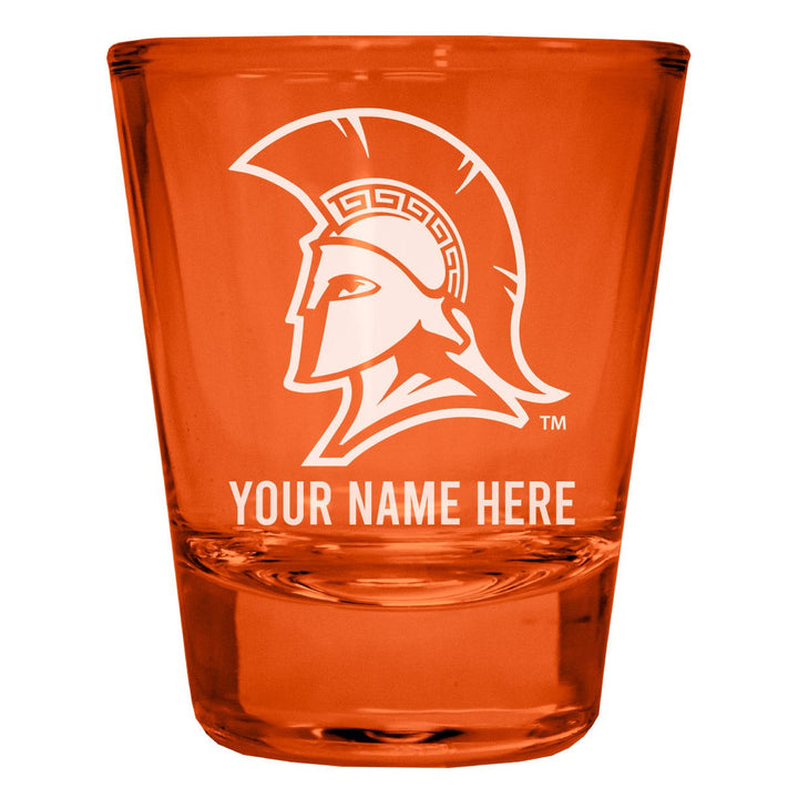 North Carolina Greensboro Spartans Customizable Engraved Full Color 2oz Shot Glass Officially Licensed Collegiate Image 2