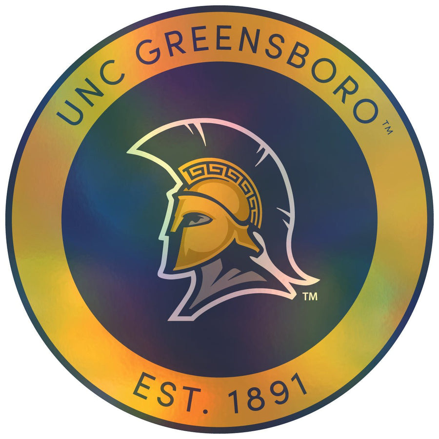 North Carolina Greensboro Spartans Holographic Vinyl Decal Sticker Officially Licensed Collegiate Product Image 1