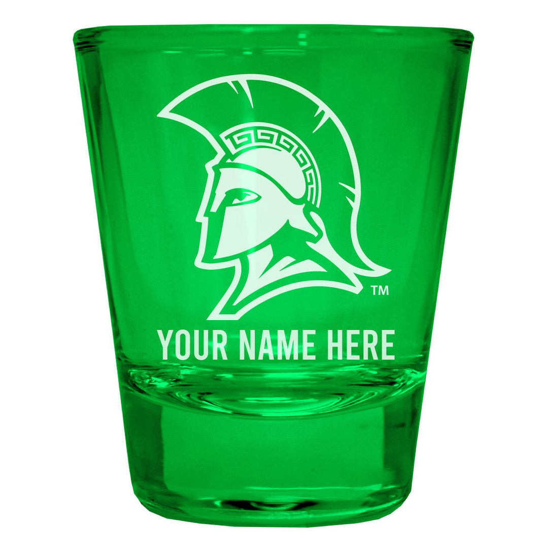 North Carolina Greensboro Spartans Customizable Engraved Full Color 2oz Shot Glass Officially Licensed Collegiate Image 4