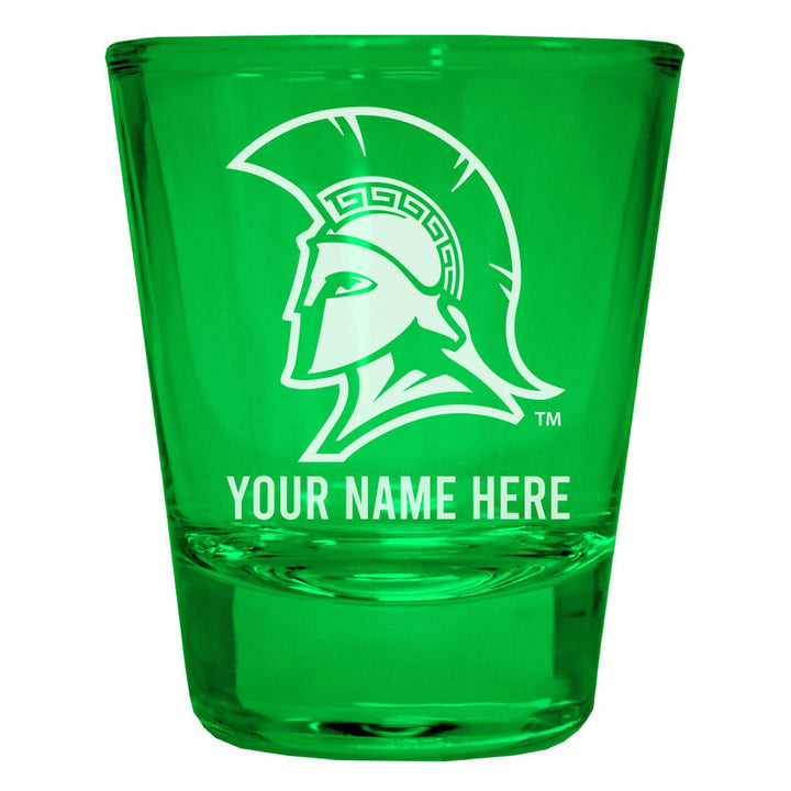 North Carolina Greensboro Spartans Customizable Engraved Full Color 2oz Shot Glass Officially Licensed Collegiate Image 1