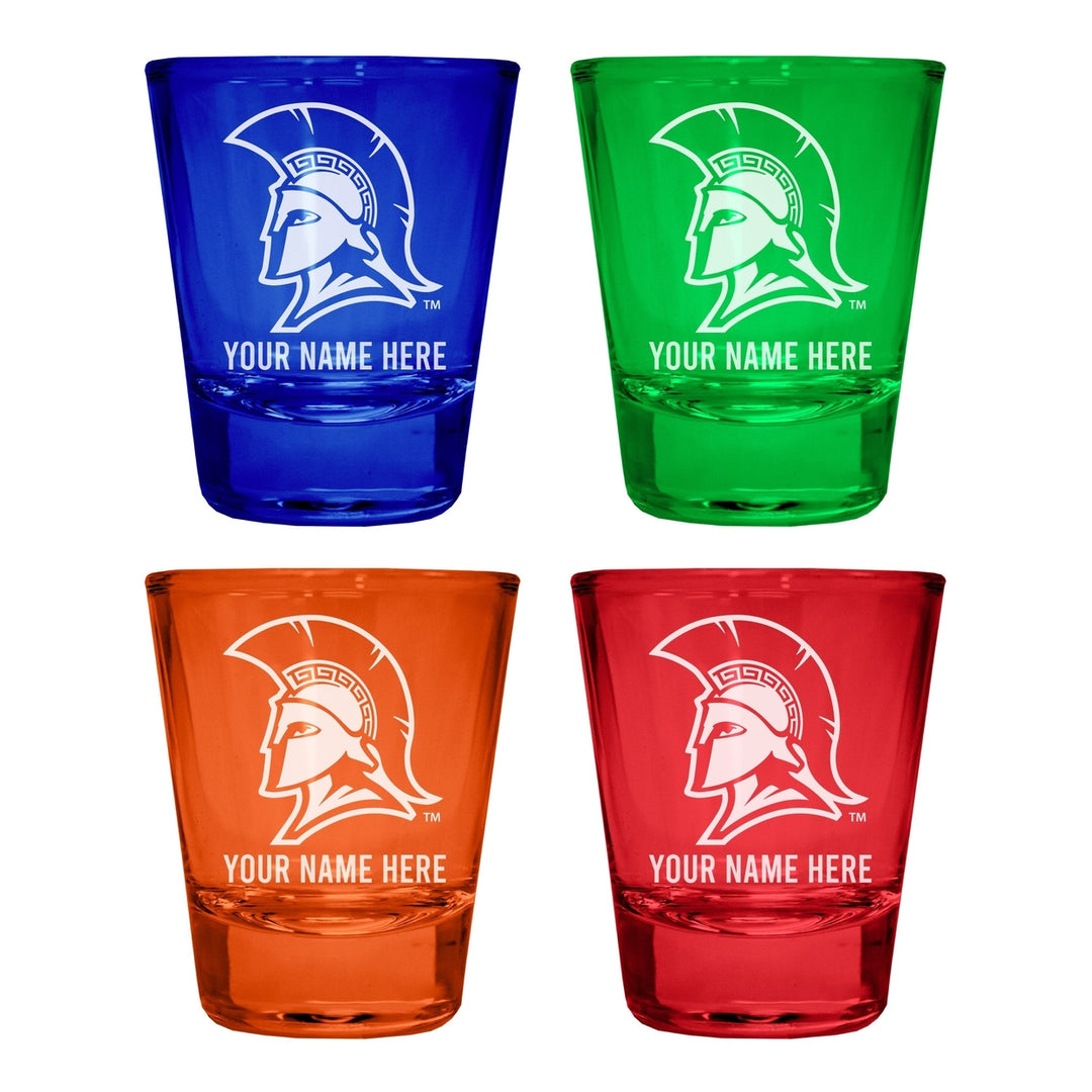 North Carolina Greensboro Spartans Customizable Engraved Full Color 2oz Shot Glass Officially Licensed Collegiate Image 4