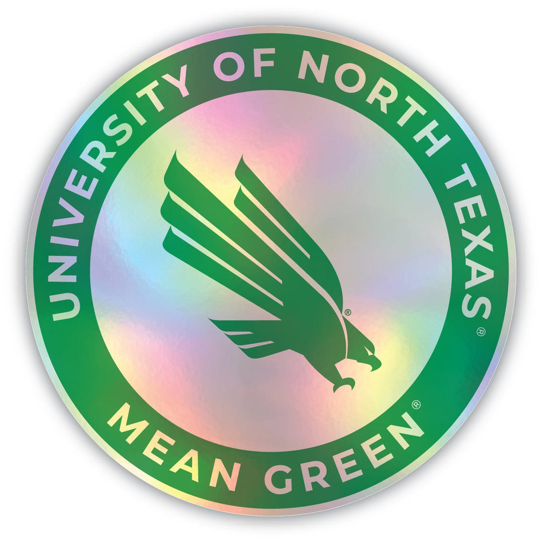 North Texas Holographic Vinyl Decal Sticker Officially Licensed Collegiate Product Image 1