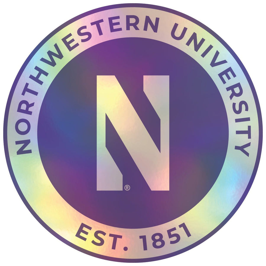 Northwestern University Wildcats Holographic Vinyl Decal Sticker Officially Licensed Collegiate Product Image 1